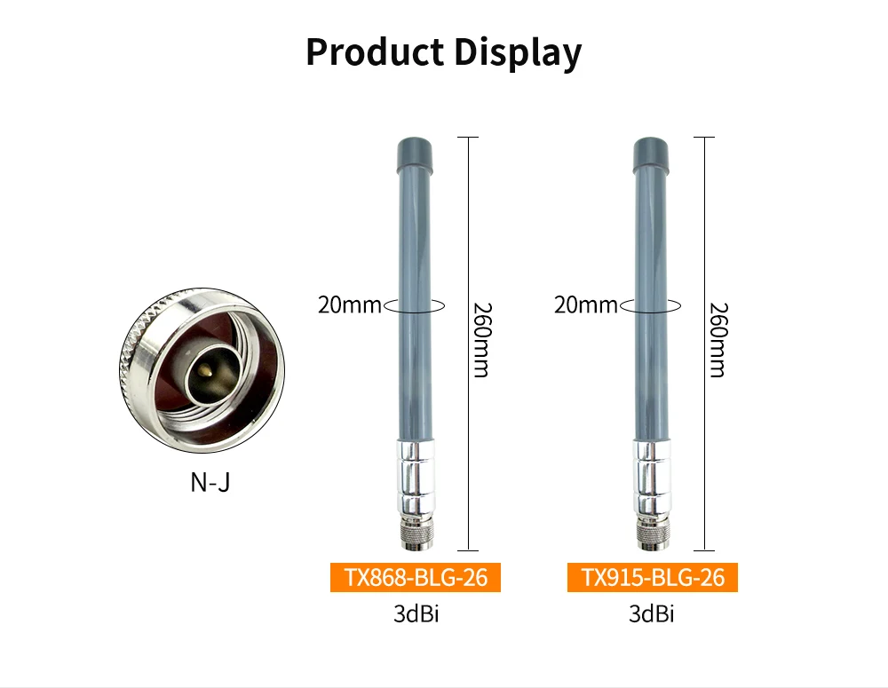 Antenna LoRa 915 MHz 868 MHz for Meshtastic N Male Omni Fiberglass Waterproof Lo
