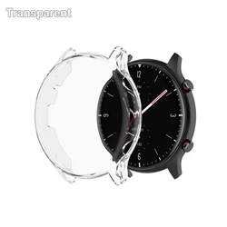 Premium Amazfit GTR Case Protector with Screen Film - Durable TPU Shell Protection Cover Accessories - GTR 4 (Transparent)