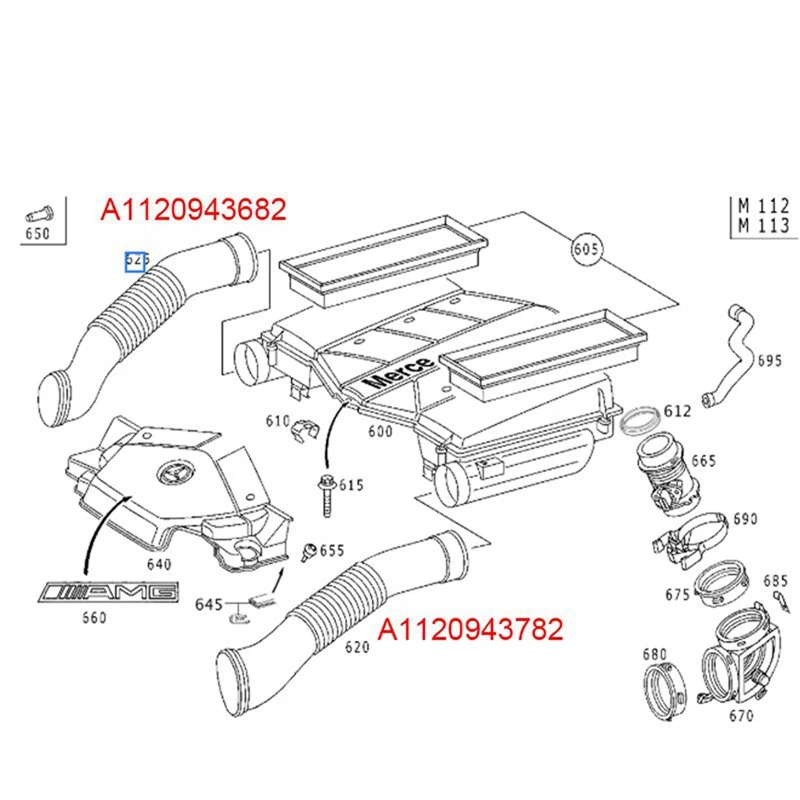 ڵ   Ʈ ȣ 1120943782 1120943682, ޸  W220 S280 S320 S350 1999-2005 , 2 