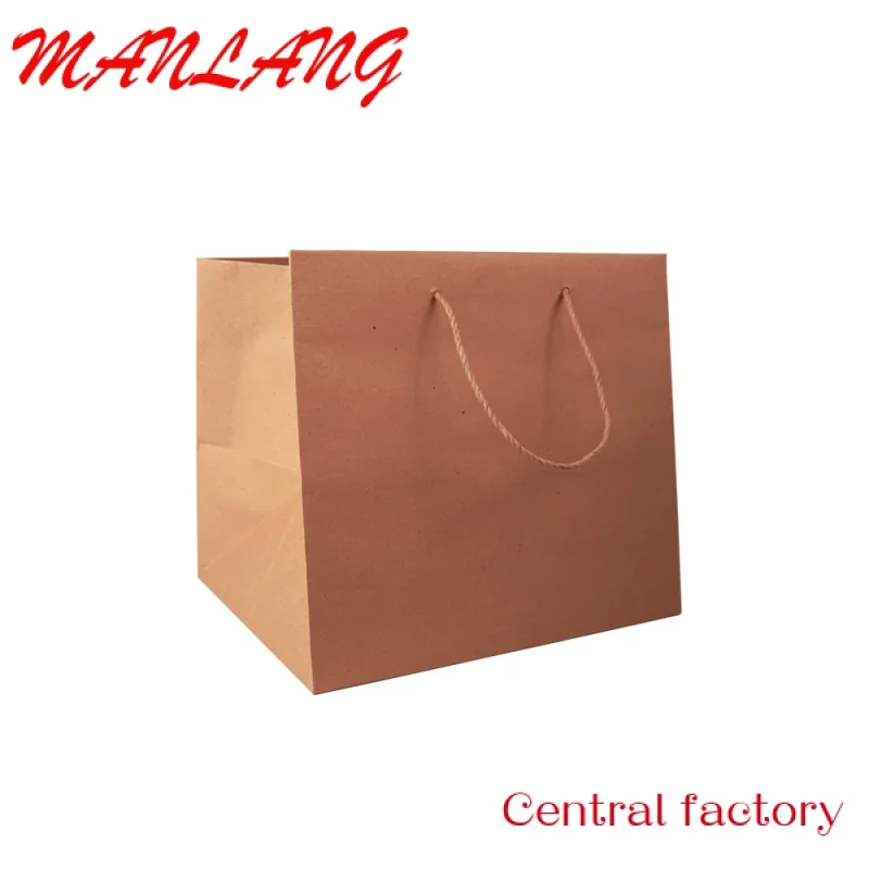 

Custom Made in Italy High Quality Luxury Kraft Paper Bag 35*28*31 Havana Food Delivery Shopper for Clothes Retail Store Gift Pa