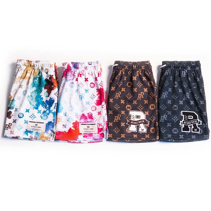 American Style Men Women Vintage Casual Mesh Quick Dry Four Inch Skateboarding Basketball Shorts