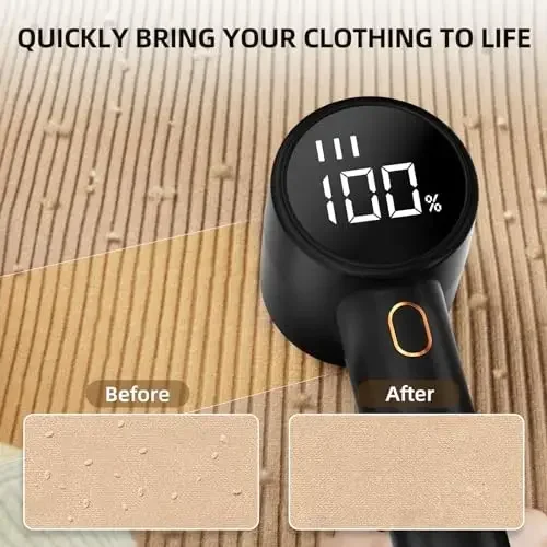 Fabric shaver rechargeable lint remover electric portable jumper remover LED displayRemoves pilling for clothes furniture sofas 3
