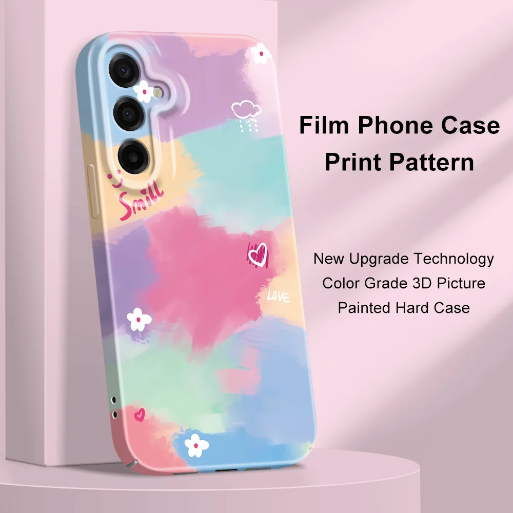 Rainbow Flower Design Phone Case - Vibrant Protective Hard Cover
