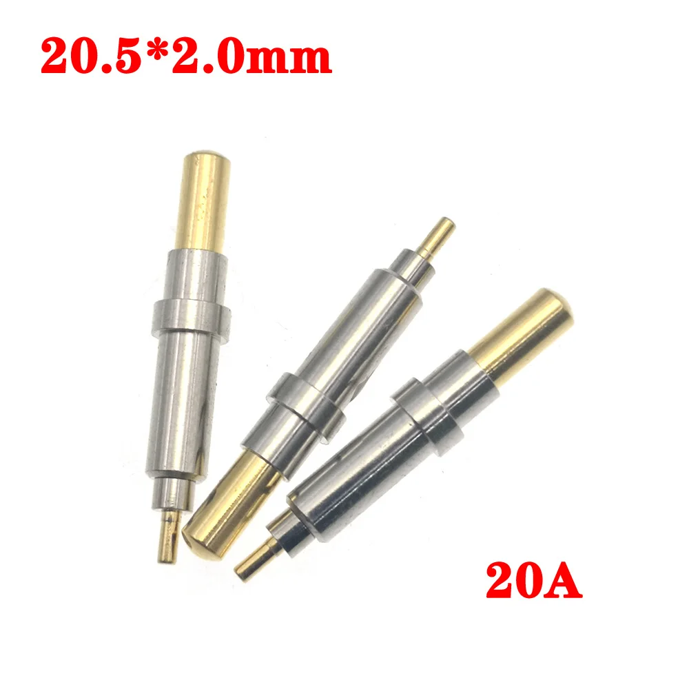 20PCS Spring test probe test 20A high current Pogo pin PCB test tool length pin diameter small round head DIY connection adapter