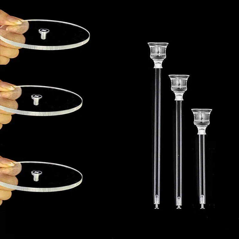 Candle Holders 3Pcs/set Crystal Acrylic Dining table single head for Wedding party Decor Centerpieces