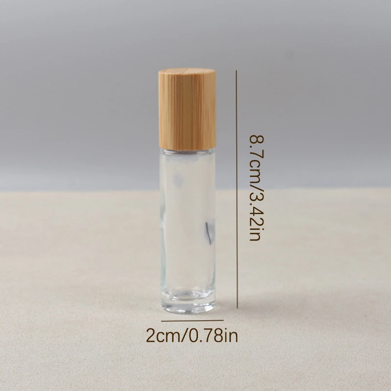 에센셜 오일 병 유리병, 옥 롤러 볼, 향수병 롤 온 병, 여행용 투명 병, 5ml, 10ml