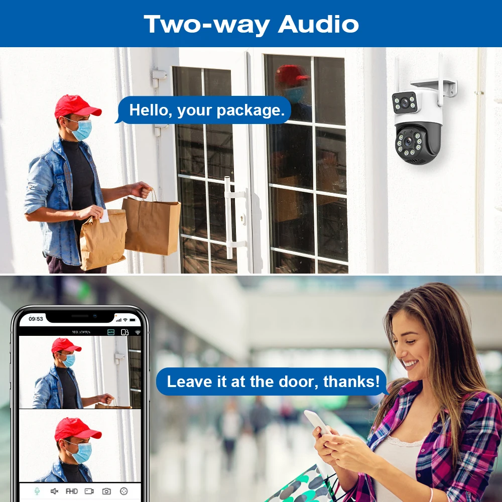 ߿  PTZ IP ī޶, 4K 8MP   ī޶,  , 4X  , AI ΰ , ONVIF