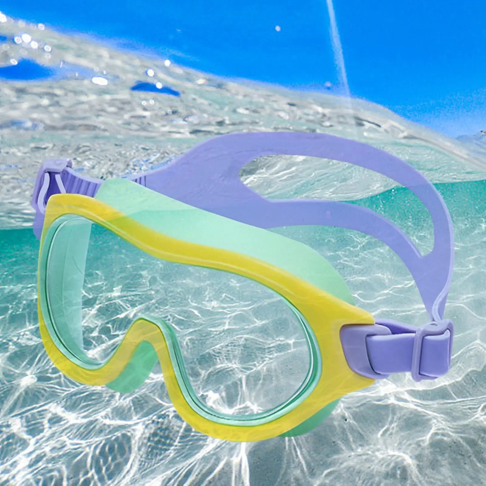 Swimming Goggles Lightweight Soft Adjustable Strap Wide Vision Swim Goggles for Beach Diving Long and Short Hair Children Pool Swimming Goggles Lightweight Soft Adjustable Strap Wide Vision Swim Goggles for Beach Diving Long and Short Hair Children Pool