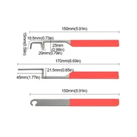 Outil de déverrouillage de fenêtres à battants Compact, ensemble de cueillette de serrures pratique et antidérapant, clés professionnelles d'ouverture de porte en acier inoxydable 6