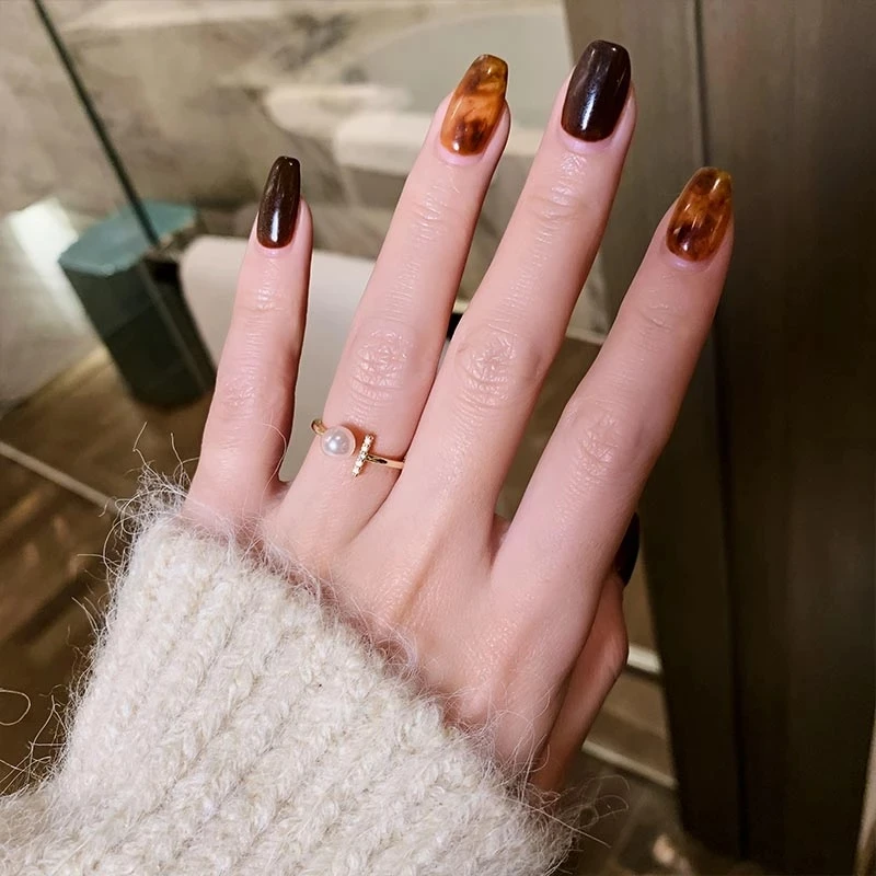 Korean Fashion T-shaped Pearl Opening Rings For Woman Gothic Jewelry Party Girl's Sexy Finger Accessories Student Set Gift ring set opening ring finger ring adjustable rings jewelry accessories