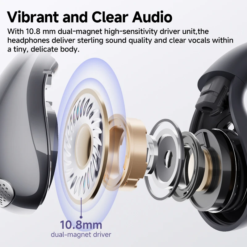 Qcy-crossky c30ワイヤレスヘッドセット,Bluetooth 5.4,オープン