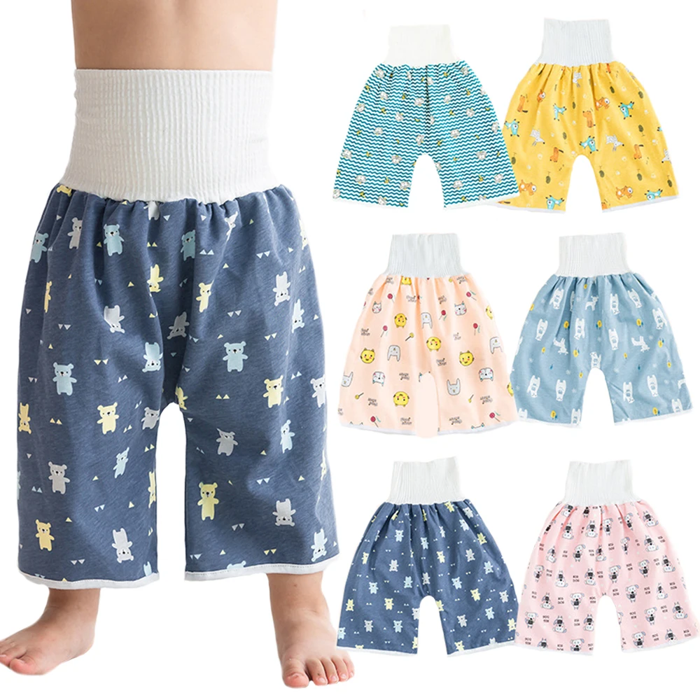 Baby Waterproof Diaper Pants&Skirt for Potty Training Baby Comfy Diaper Short for Boys and Girls Sleeping Bedclothes Night Time baby training pants waterproof diapers