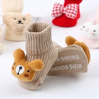 1 Pair Spring Autumn Baby Socks Cute Cartoon Animal Boy Girl Anti Slip Socks Infant Newborn Soft Cotton Floor Sock Shoes 1