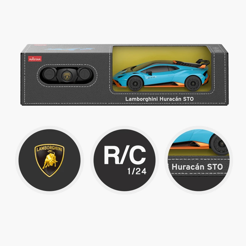 Lamborghini Huracan STO RC car 1:24 Scale Remote Control Car Model Radio Controlled Auto Machine Toy Gift for Kids Adults Rastar 6