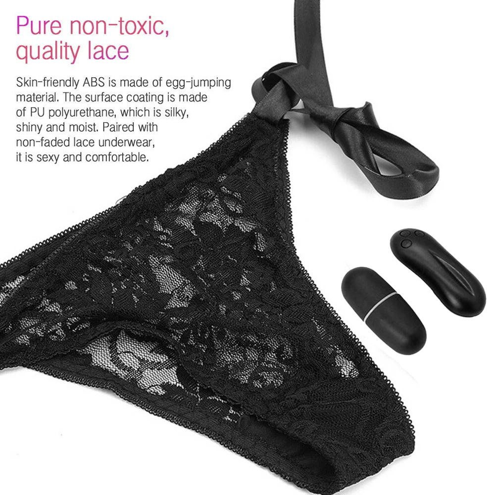 Vibrating Panty Knicker Lace Sexy Wireless Remote Control Bullet Vibrator Strap on Underwear Vibrator For Women Sex Toy