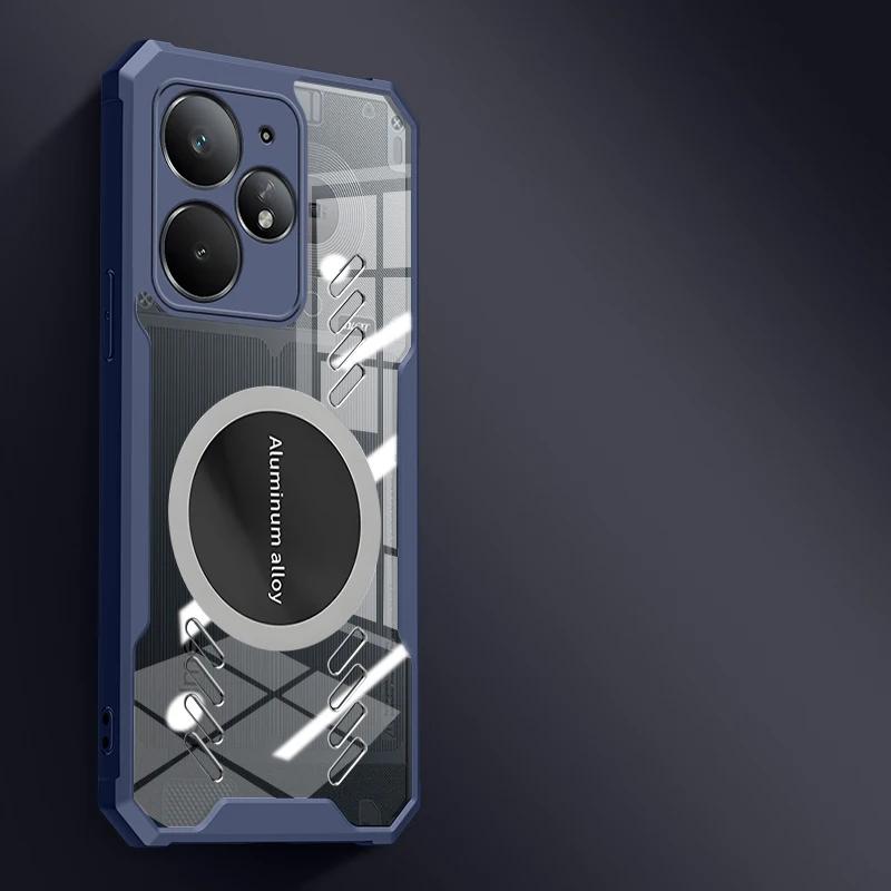 Magnetic Cooling Dragon Totem Shockproof Transparent Case