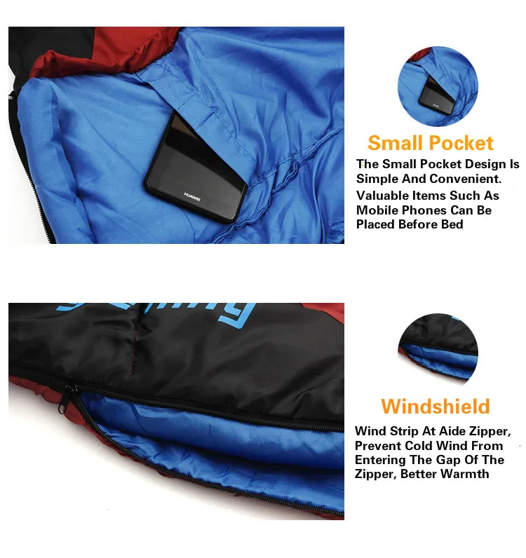 -8℃ Cotton ExtraThickened Winter Waterproof Camping Hiking Supplies Sleeping Bags