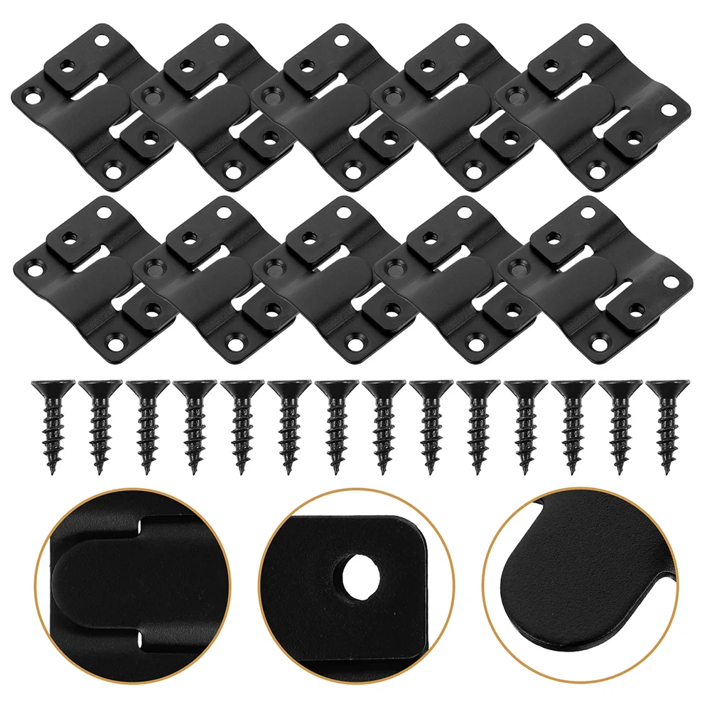

6 Pairs Mountain Buckle Mirror Hanging Bracket Makeup Stainless Steel Holder Vanity