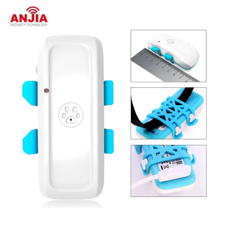 AnJia-Mini Pet GPS Tracker Monitor de Voz IP67 Imperme&aacute;vel, com aplicativo gratuito Localizador 4G 2G para C&atilde;o e Gato, P09