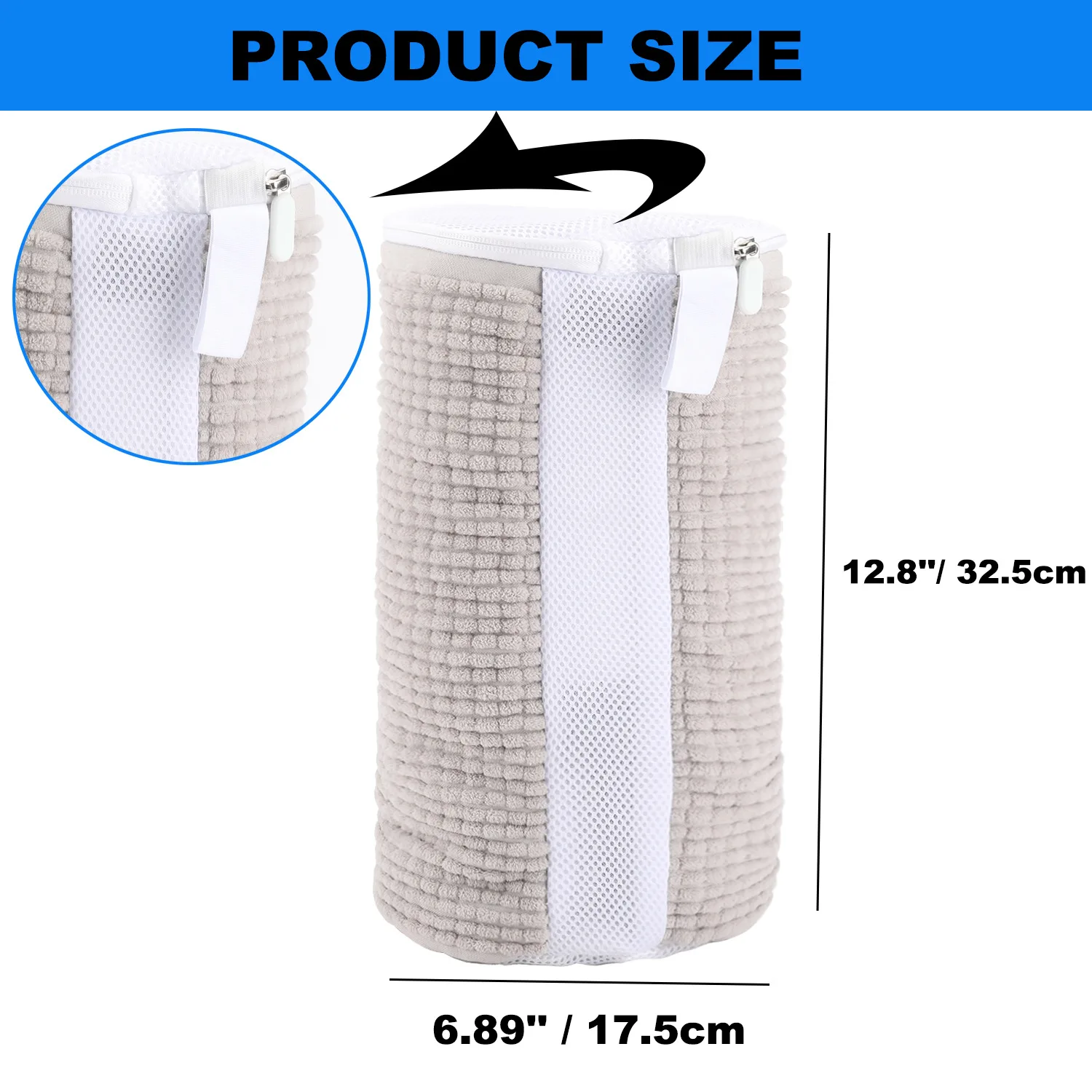 1/2PCS Durable Side Zipper Washing Shoes Bag Cotton Laundry Fluffy Fibers Easily Remove Dirt Washing Bags for Home Use Shoe 2