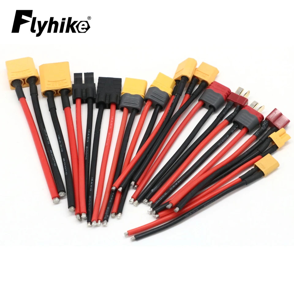 OliYin 3pairs XT30 Spina XT-30 Maschio Femmina Cavo connettori con Filo Slicone da 16awg 10cm per Batteria LiPo RC FPV Turnigy/Zippy (Confezione da 3