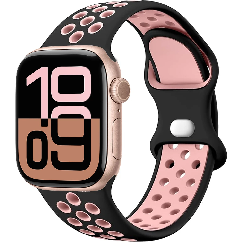 Premium Soft Silicone Band with Metal Buckle