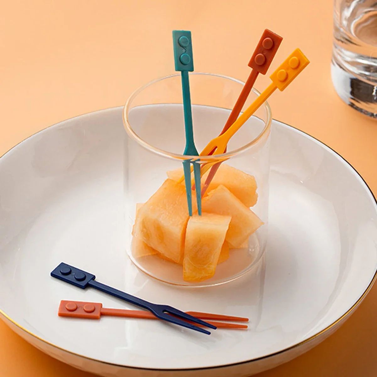 36pcs Creative Fruit Sign Disposable Household Fork