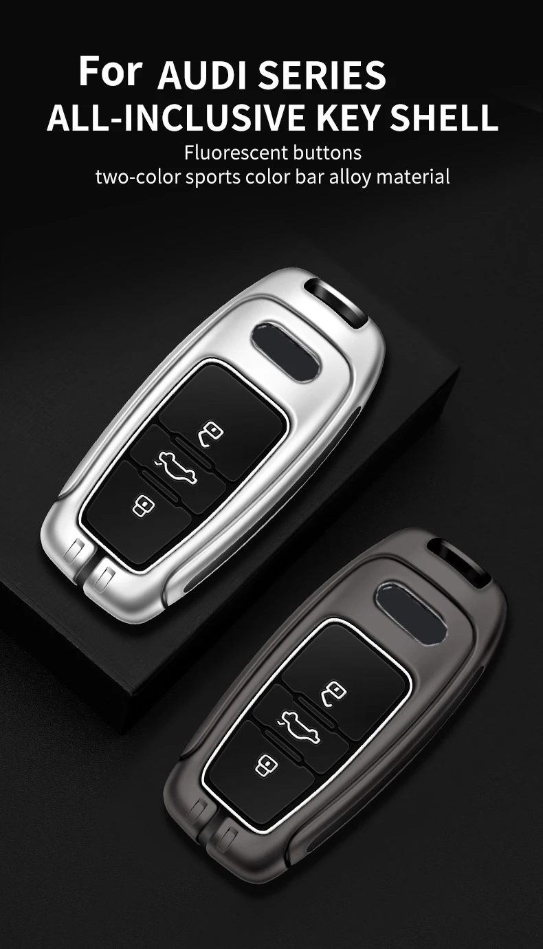 Custodia/cover per Chiave/telecomando in lega per Audi A1 A3 A4 A5 A6 A7 A8 Quattro Q3 Q5 Q7 2009-2015 accessori - S731120819bba4200b4489a642d0fe6e1t