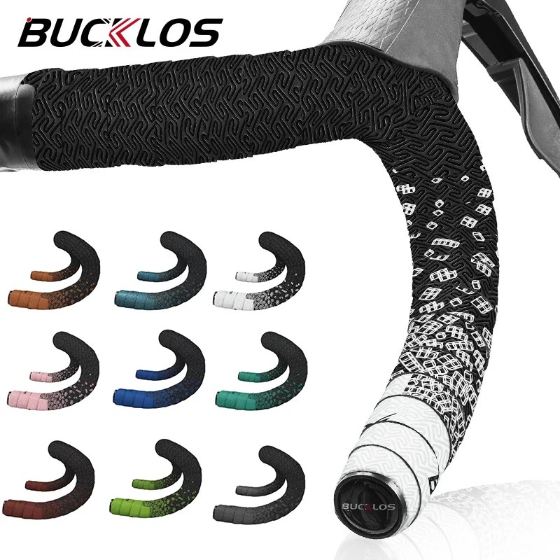 BUCKLOS Bike Bar Tape Anti-slip Road Bicycle Handlebar Tapes Shock-absorbing Unique Bike Handlebar Tape Square Cycling Belts bike handlebar tape