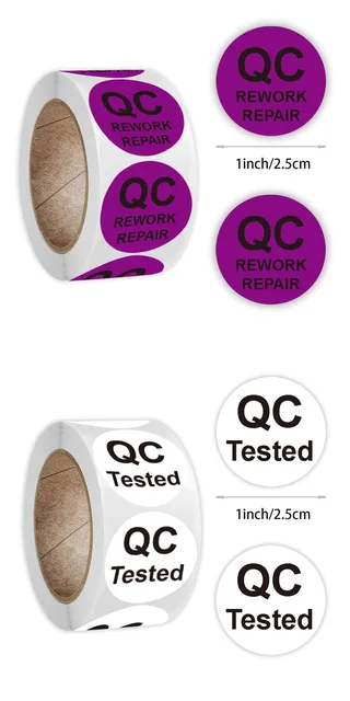 Womens Work Backpack Yellow QC Hold Stickers 25mm - 3 Rolls 1500 Labels ...