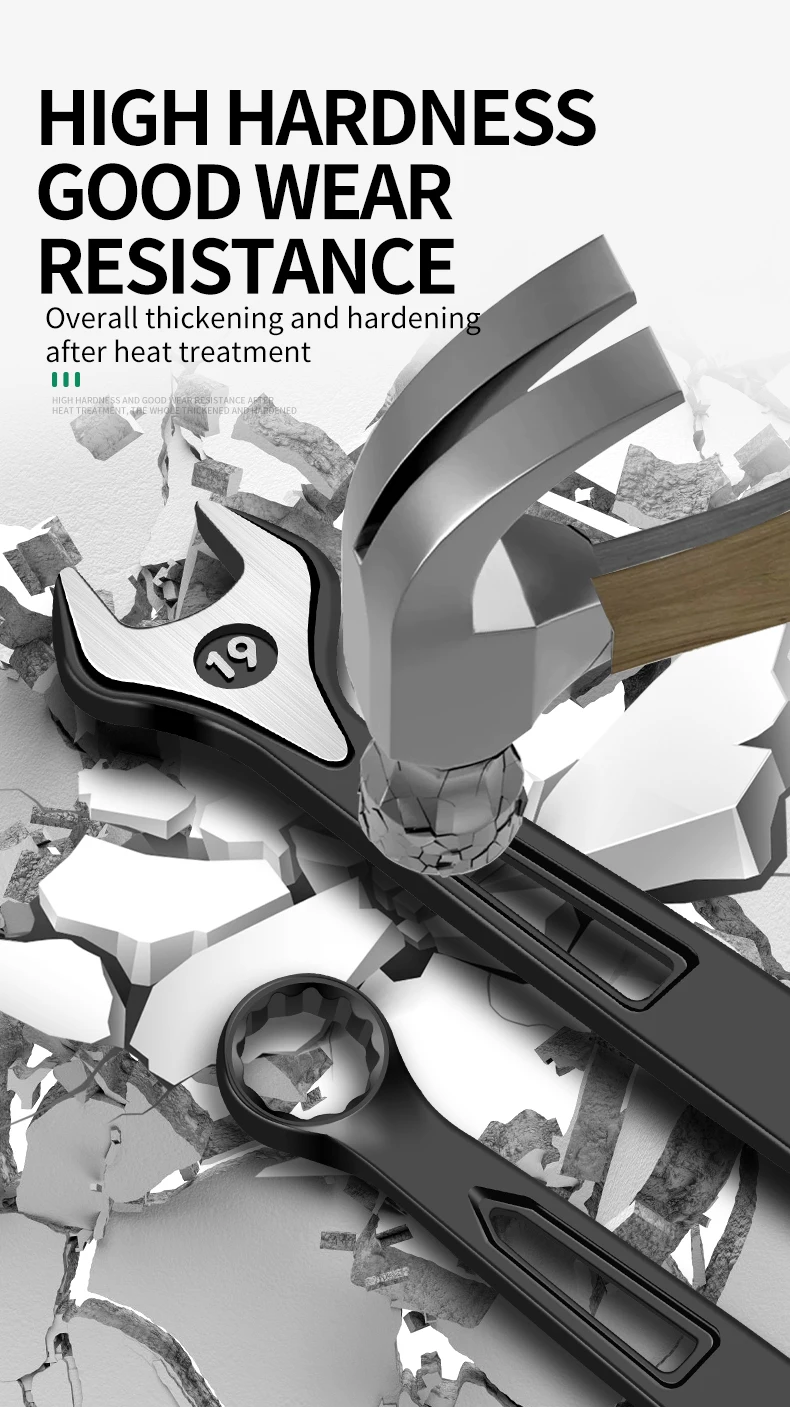 Description Picture 6 of item8mm-32mm Ratchet Wrench Dual-purpose Metric Setdouble Offset Ring Spanner Universal Spanner For Car Repair Hand Tool