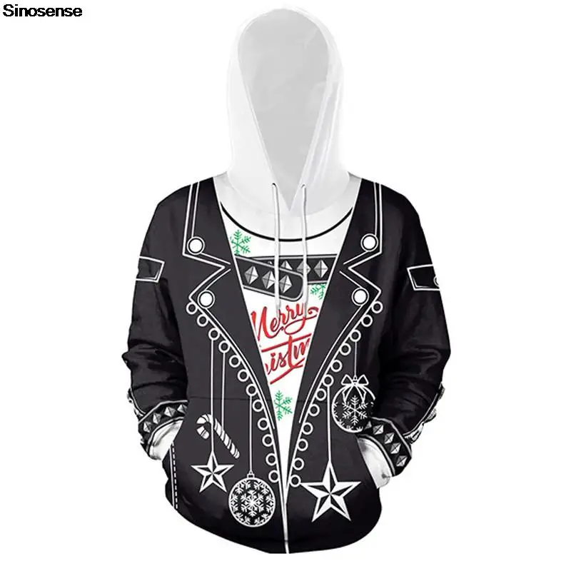 

Men Women Reindeer Ugly Christmas Sweater 3D Funny Printed Holiday Party Jumper Tops Pullover Tacky Xmas Hoodies Sweatshirts