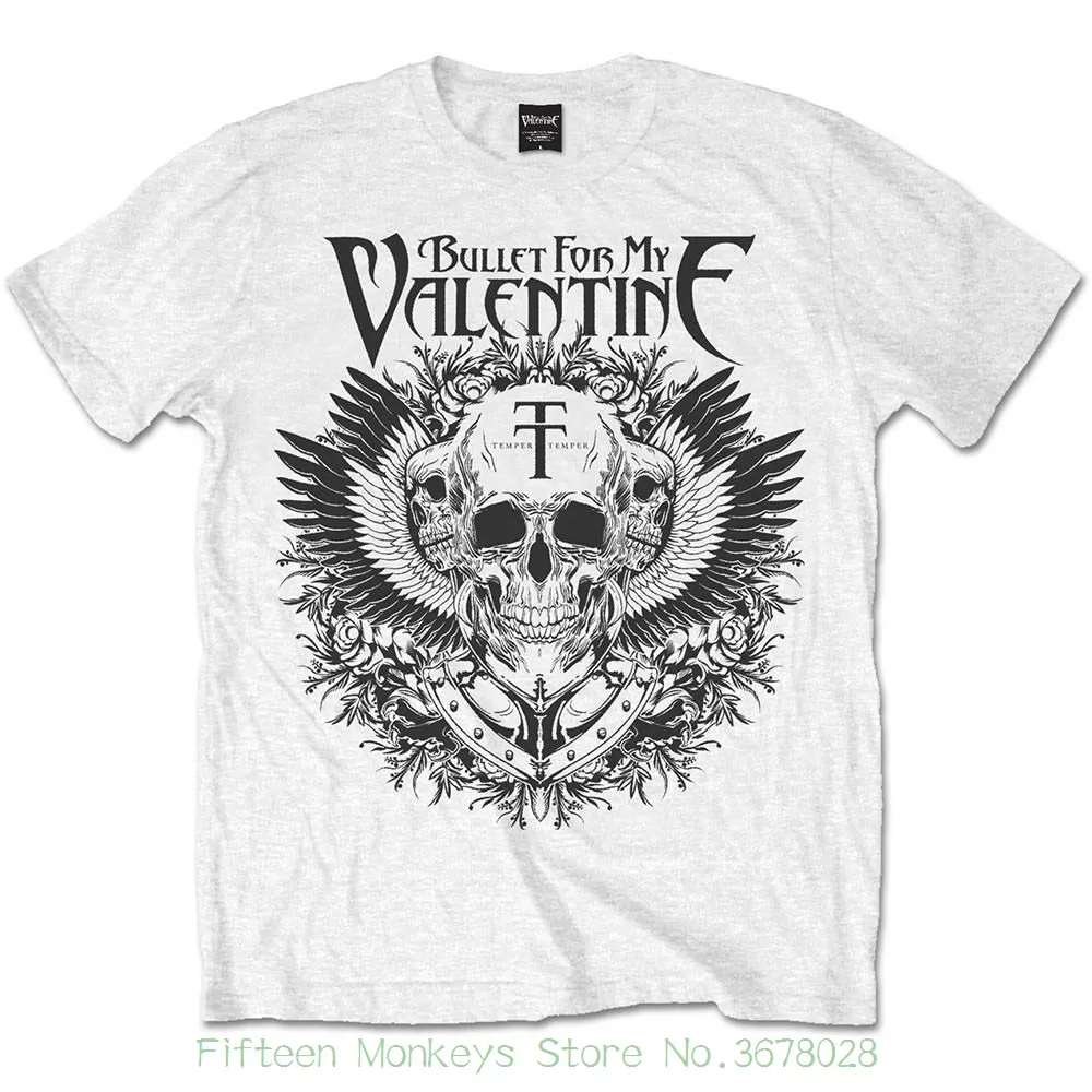 

Men Summer T Shirt Bullet For My Valentine Bfmv Mens Xxl T Shirt Tee White Black Eagle Official Tops Youth T Shirt