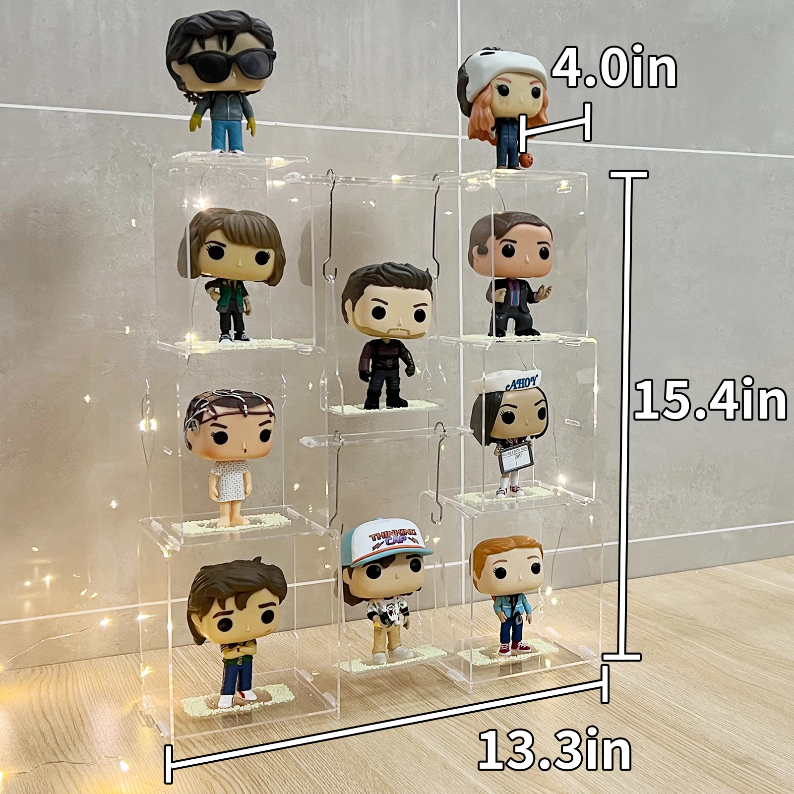 

3 Tier Clear Acrylic Display Case for Mini Building Blocks LEGO Funko Pop POPMART Figure Toys, Desktop Display Stand Showcase