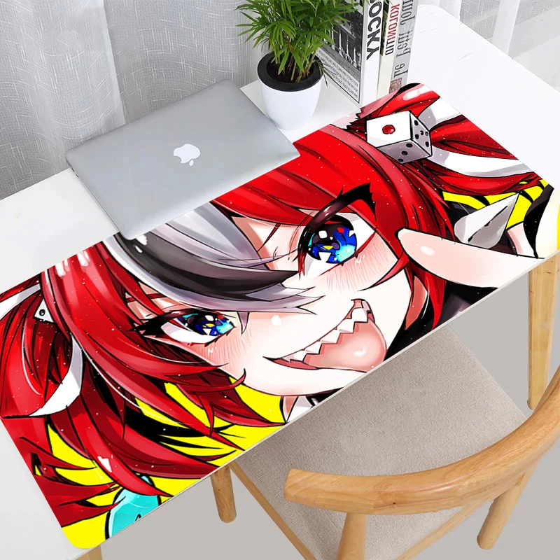 Hololive Hakos Baelz alfombrilla de ratón Kawaii Anime Girl Gaming Accessories Keyboard Mousepad Office Laptop Game Cabinet Desk Mat