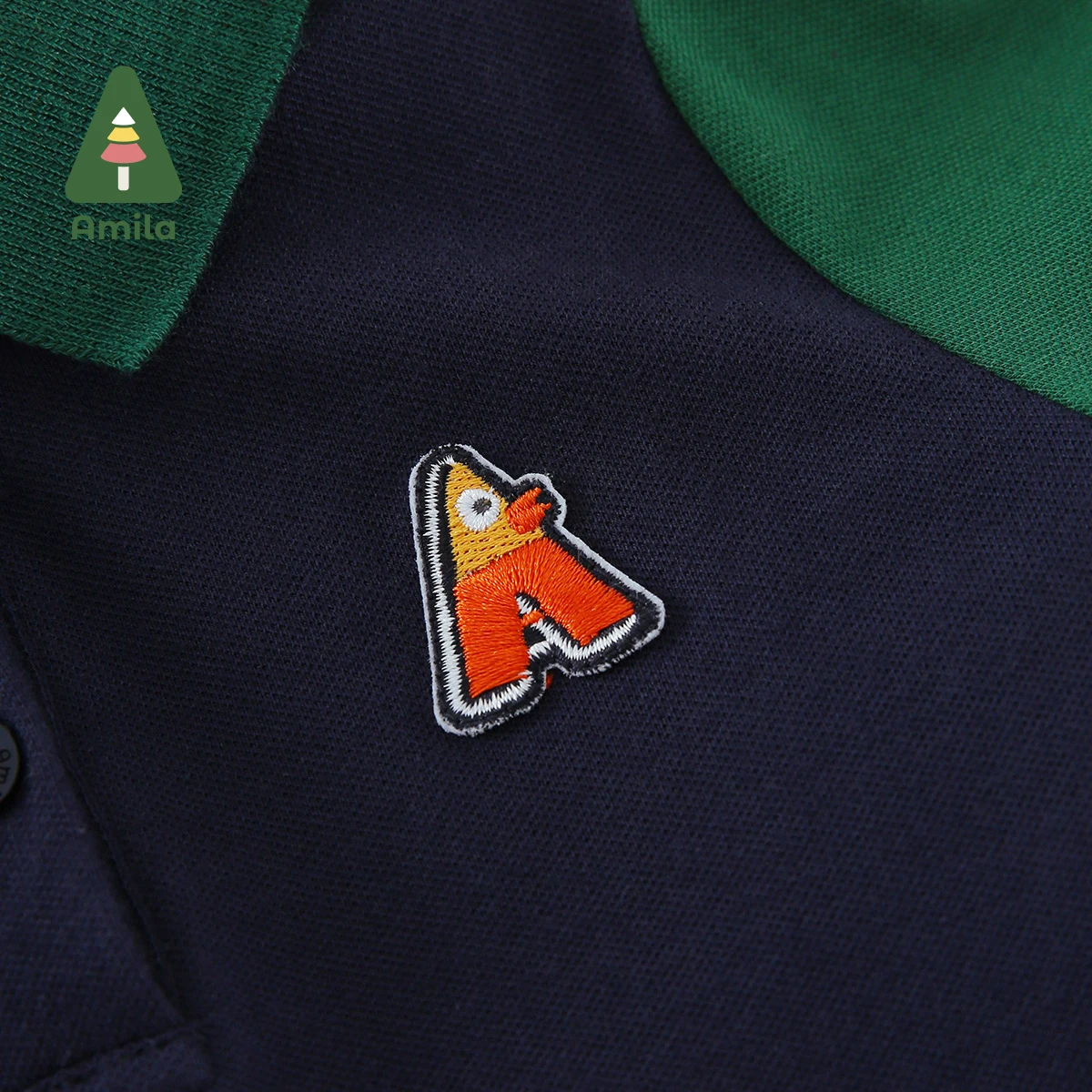 Amila Baby Boy T-shirt Summer New Cute Sports Fashion Contrasting Colors Patchwork POLO Shirt Children's Clothes 0-6Y