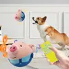 Cartoon Pig Active Moving Pet Plush Toy Washable Interactive Dog Toys USB Rechargeable Pet Bouncing Balls for Dogs Cats 5