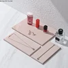 European style natural pink marble tray Aromatherapy Bottle Makeup Bottle Storage Tray Decorative Tray Jewelry Display Plate 2