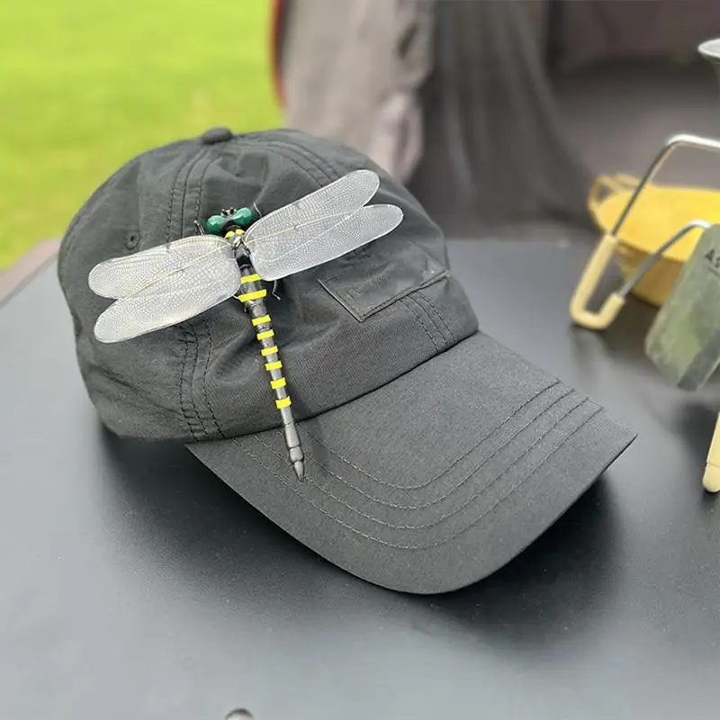 Dragonfly hat Clip Dragonfly Pin Simulated Fake Dragonflies Large Dragonfly Clips Garden Decoration Craft Fly Repelling Supplies