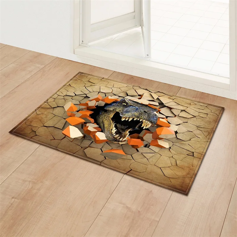 Polyester Mat Vortex Clown Trap Visual Non-slip Floor Mat Carpet Living Room Halloween Decoration Door Horror Carpet 70%