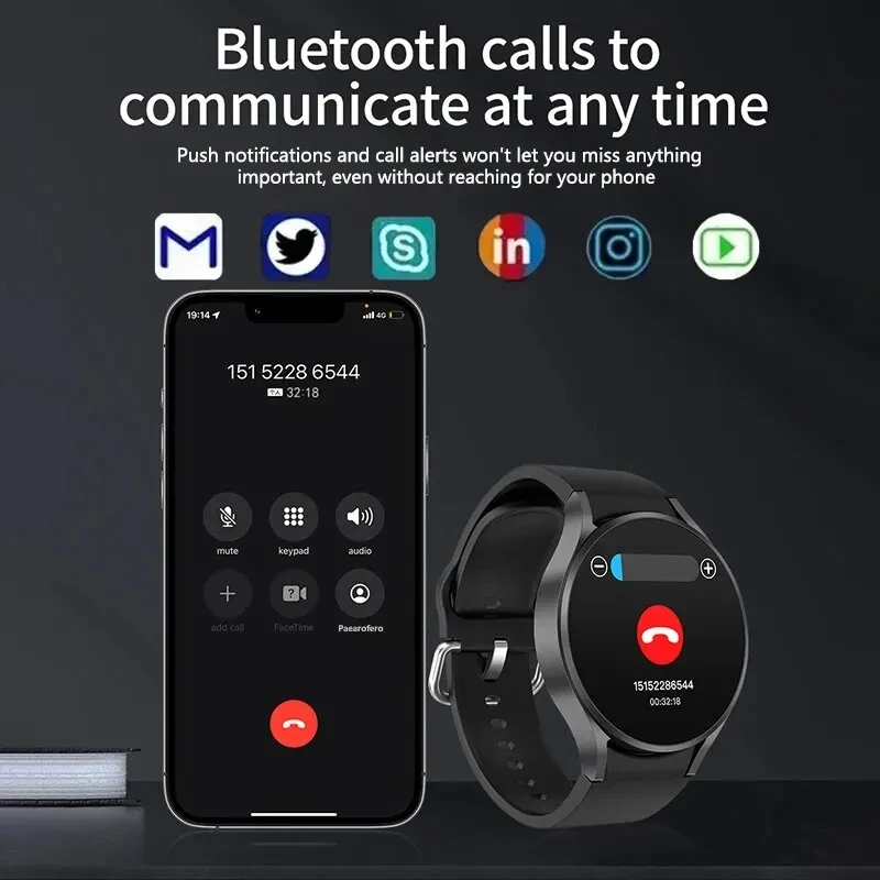 2024 New GPS Sports Tracking Bluetooth Call Smart Watch Men Galaxy Watch 6 Blood Glucose IP68 Waterproof Smartwatch For Samsung