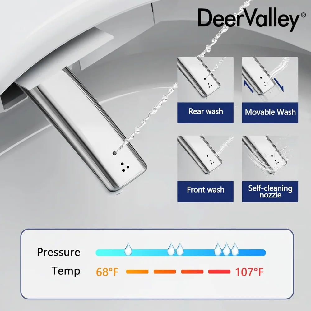 Smart Toilet, Tankless Elongated Electric One Piece Toilet with Smart Bidet, Smart Toilet Bidet Seat 1.28 GPF 2