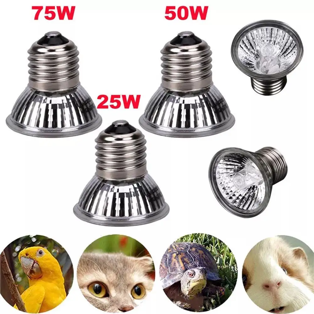 Reptile Heating Lamp Reptile Light Bulb Reptile Lamp Bulb Heating Lamp Bulb 25/50/75W UVA UVB Reptile Heating Light Bulb Snake Full Spectrum Light Bulbs 1Pcs Basking Turtle Heating Pet UV I0G5