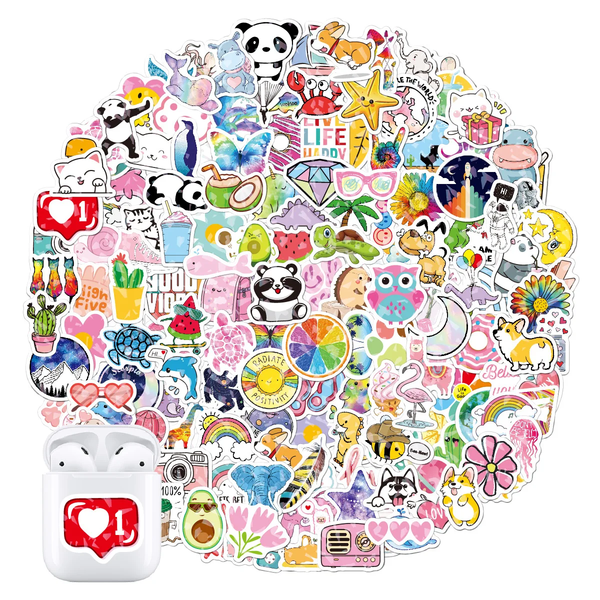 

160Pcs Animal Stickers Vinyl Waterproof Graffiti Cup Phone Case Computer Casque Decoration Stationery Cartoon Stickers for Kids