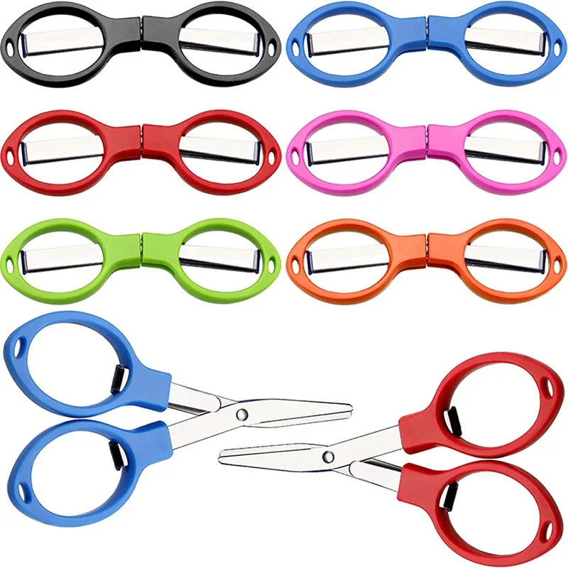 Folding Scissors 1Pc Folding Scissors Safety Foldable Small Scissors Craft Mini Travel Trip Telescopic Scissor for DIY Home Office Shear