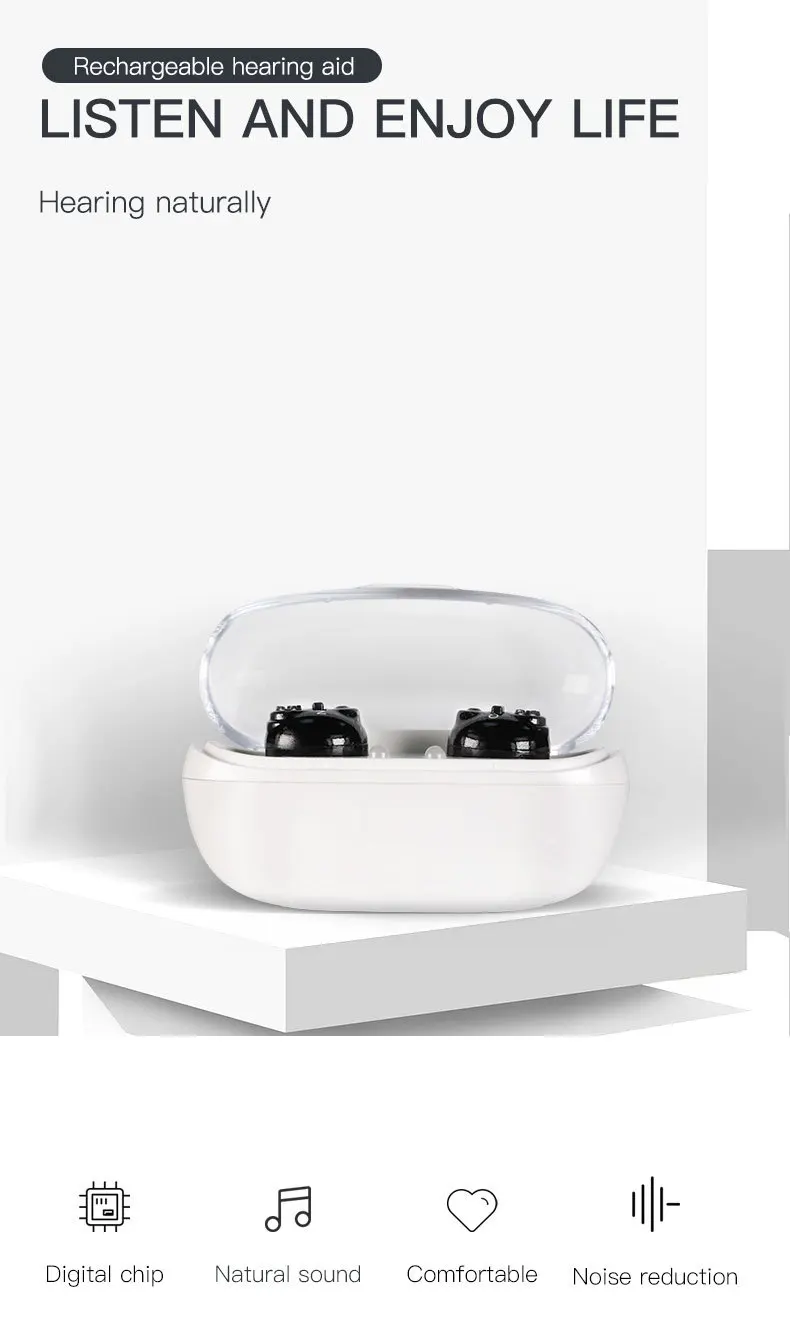 Wireless Mini Noise-cancelling Hearing Aid Senior Invisible Original Audio Ampli