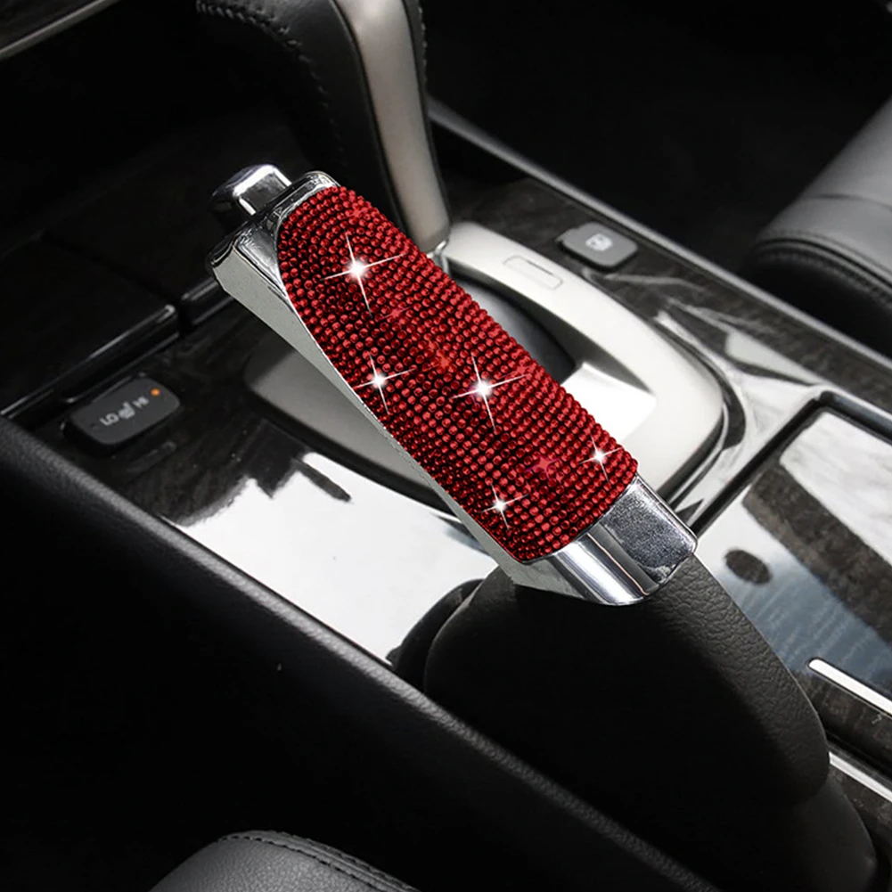 Hand Brake Cover Gear Head Cover Universal Crystal Car Handbrake Anti-slip Auto Gear Shift Collars