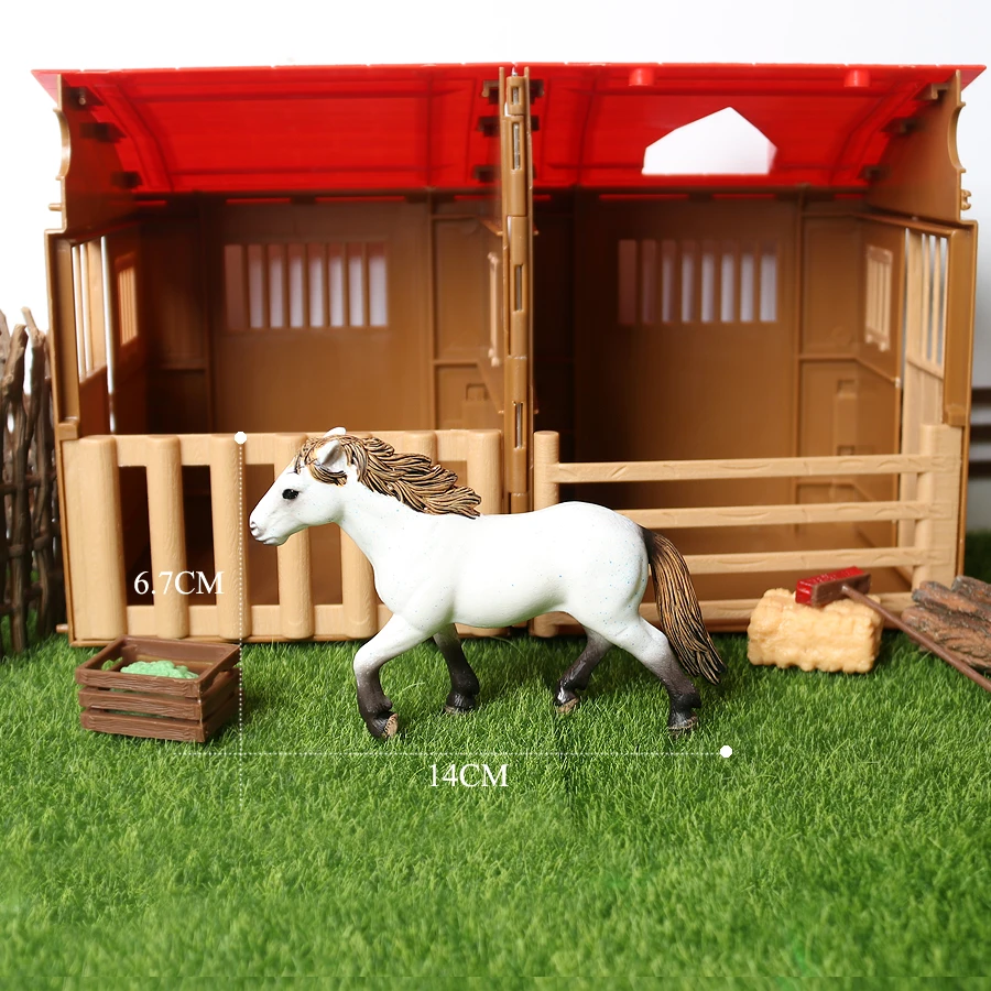 Large Realistic Horse Figurine with Detailed Textures – Farm Animal Toy & Party Decoration