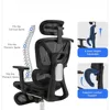 Ergonomic Mesh Office Chair with Foot Rest, Big and Tall Desk Computer Chair Adjustable Headrest and Armrest,  Capacity Reclin 4