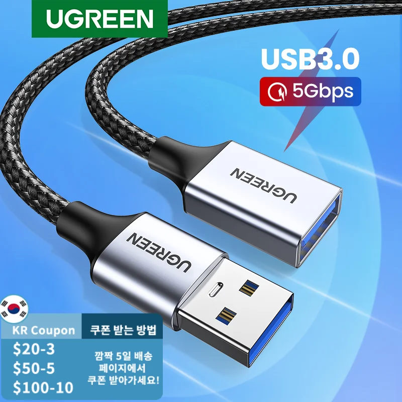 Ugreen-Cable de extensión USB 3,0, Cable de datos macho a hembra, extensor USB 3,0 para PC, TV 1
